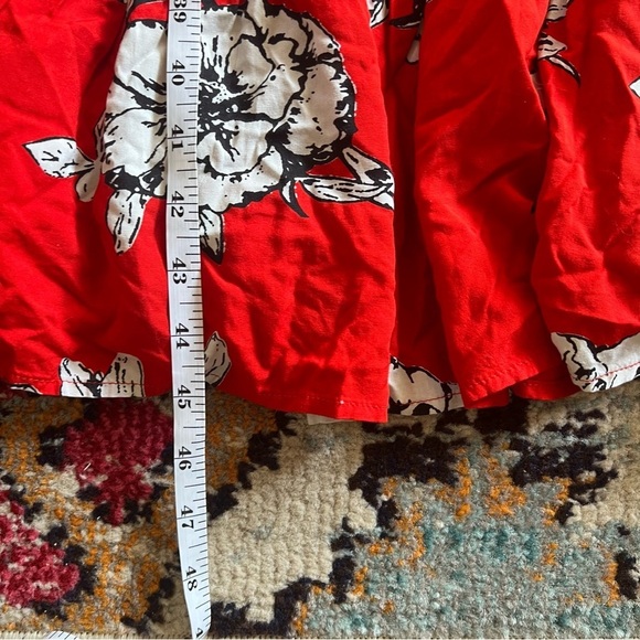 Free People Red Rita Tiered Midi Dress Small - Picture 11 of 11